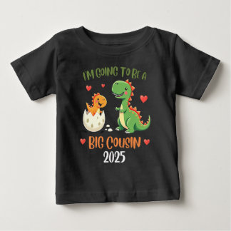T-shirt Pour Bébé Grand Cousin Dinosaure Je vais être Cousin Bébé Re