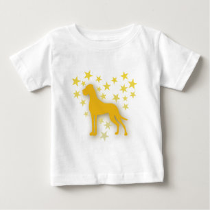 T-shirt Pour Bébé Grand Danois, Cœur d'étoiles, design minimaliste