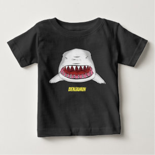 T-shirt Pour Bébé Grand requin blanc moyen dessin animé