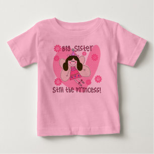 T-shirt Pour Bébé Grand sœur toujours la princesse Toddler Ruffle Te