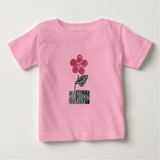 T-shirt Pour Bébé grande fleur rose