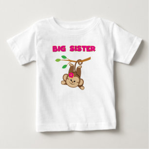 T-shirt Pour Bébé Grande soeur de singe