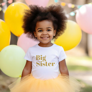 T-shirt Pour Bébé Grande soeur   Gold Matching Famille de frères