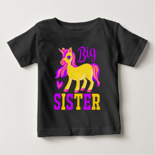 T-shirt Pour Bébé Grande Sœur Licorne Magique