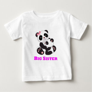 T-shirt Pour Bébé Grande soeur Panda