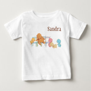 T-shirt Pour Bébé Grandes chaises de la part quatre d'ours Brown et