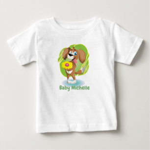 T-shirt Pour Bébé Graphique de chien adorable mignon et de panda