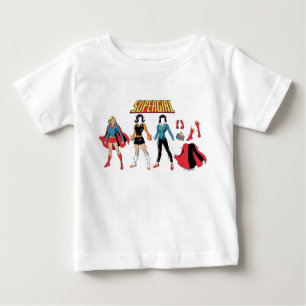 T-shirt Pour Bébé Graphique de poupée en papier supergirl