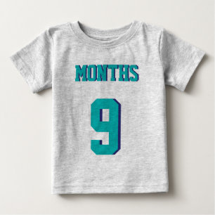 T-shirt Pour Bébé Gray & Teal Baby Jersey Design