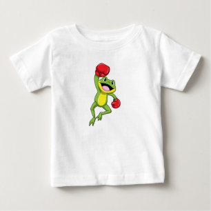 T-shirt Pour Bébé Grenouille à la boîte avec gants de boxe