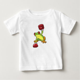 T-shirt Pour Bébé Grenouille à la boîte avec gants de boxe