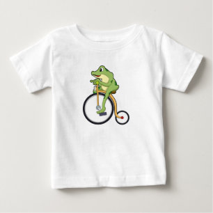 T-shirt Pour Bébé Grenouille au cirque avec bicyclette.PNG