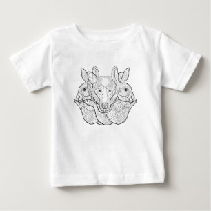 T-shirt Pour Bébé Griffonnage animal de groupe