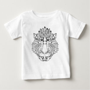 T-shirt Pour Bébé Griffonnage de tête de singe