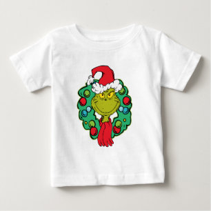 T-shirt Pour Bébé Grinch   Couronne de Noël