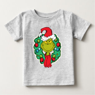 T-shirt Pour Bébé Grinch   Couronne de Noël