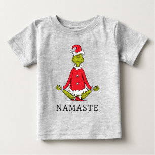 T-shirt Pour Bébé Grinch   Namaste Père Noël