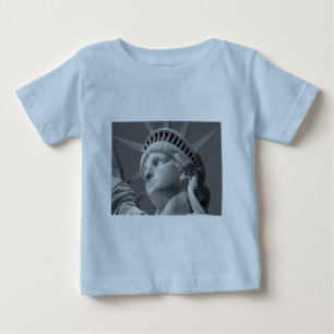 T-shirt Pour Bébé Gros plan noir et blanc Statue de la Liberté