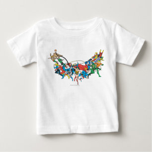T-shirt Pour Bébé Groupe 2 de la Ligue de la justice de l'Amérique