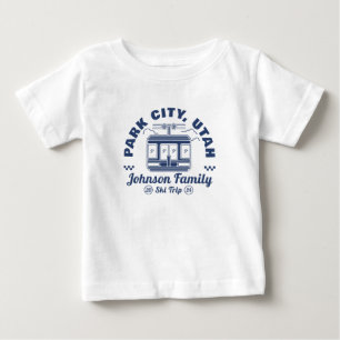 T-shirt Pour Bébé Groupe de jumelage de voyage de ski personnalisé