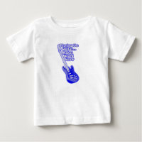 Guitare bleue vintage avec mots de motivation