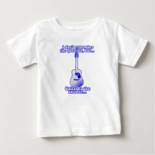 T-shirt Pour Bébé Guitare bleue vintage avec une citation inspirante