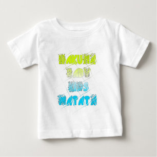T-shirt Pour Bébé Hakuna Matata Bébé Enfants Joyeuses Couleurs Art I