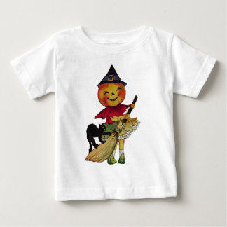 T-shirt Pour Bébé Halloween Citrouille Head sorcier Kid's Long Sleev