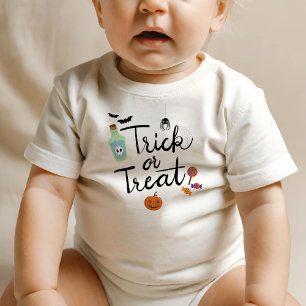 T-shirt Pour Bébé Halloween Trick ou Treat