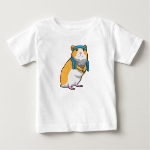 T-shirt Pour Bébé Hamster à Fitness avec serviette