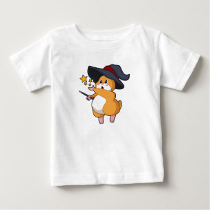 T-shirt Pour Bébé Hamster as Wizard with Magic mur
