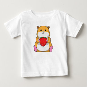 T-shirt Pour Bébé Hamster aux fraises