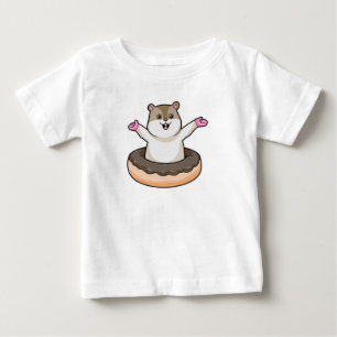 T-shirt Pour Bébé Hamster avec de l'âne au chocolat