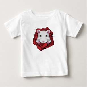 T-shirt Pour Bébé Hamster avec Rose
