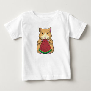 T-shirt Pour Bébé Hamster with Watermelon