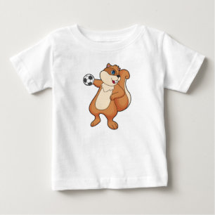 T-shirt Pour Bébé Handball joueur d'écureuil