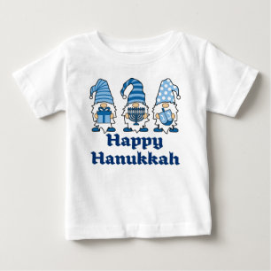 T-shirt Pour Bébé Hanoukka Gnomes Trio Baby T Chemise