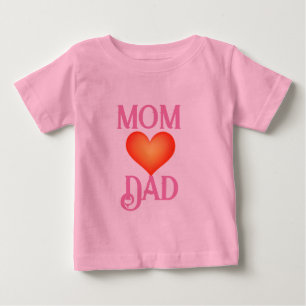 T-shirt Pour Bébé Harmonie parentale : Maman Love Papa Tee Design"