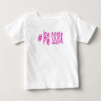 T-shirt Pour Bébé Hashtag Grande Sœur