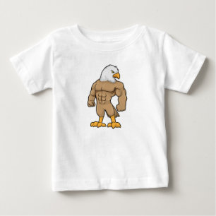 T-shirt Pour Bébé Hawk en Bodybuilder avec six pack