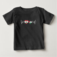 Heartbeat Lebanon Palestine Unity drapeaux.