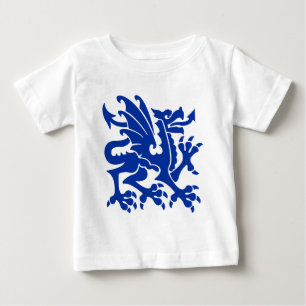 T-shirt Pour Bébé Heraldic Dragon 01 - Bleu de la Marine