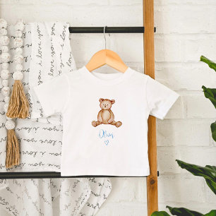 T-shirt Pour Bébé Herbe de Pampas Ours en Peluche
