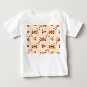 T-shirt Pour Bébé hérisson à l'automne