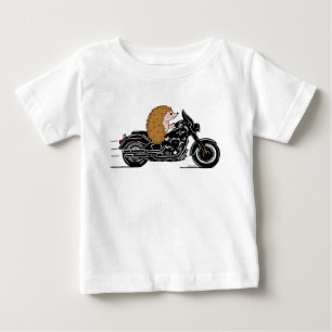 T-shirt Pour Bébé Hérisson géant à moto