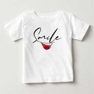 T-SHIRT POUR BÉBÉ HEUREUSE HUMEUR SOURIANTE.