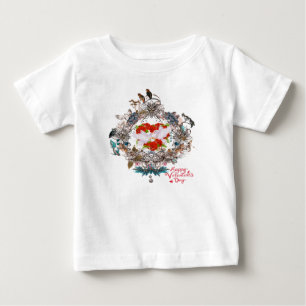 T-shirt Pour Bébé Heureuse Sainte-Valentin
