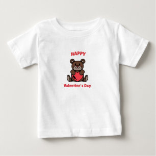 T-shirt Pour Bébé Heureuse Sainte-Valentin Valentine
