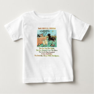 T-SHIRT POUR BÉBÉ HEY DIDDLE DIDDDDLE LE CHAT ET LE FIDDDDLE