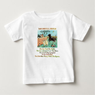 T-SHIRT POUR BÉBÉ HEY DIDDLE DIDDDDLE LE CHAT ET LE FIDDDDLE